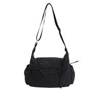 Plaid Casual Shoulder Bag, Cotton Quilted Fabric, Lightweight Checkered Crossbody Bag with Adjustable Strap