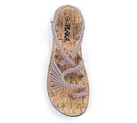 Plaka Damen Gummi Flache Sommer Sandalen, Brazilian Sand, 37 EU