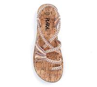 Plaka Damen Gummi Flache Sommer Sandalen, Peach Brazilian Sand, 39 EU