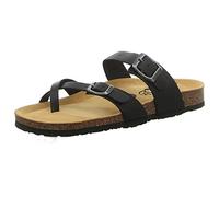 PLAKTON 181032 Negro VAQUETILLA Zehentrenner Bombay schwarz schwarz Gr. 38