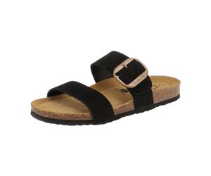 Plakton 183004 Rock Nobuck - Damen Schuhe Pantoletten - Negro für Damen, schwarz, Größe 42 EU