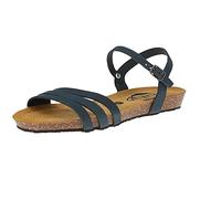 PLAKTON 405080 Fran Alou Nobuck - Damen Pantolette - Atlantic, Größe:38 EU