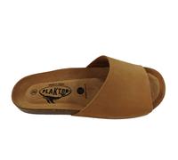 Plakton Bala Nubuk Damen Leder Pantolette Sandalette - beige - 37