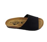 Plakton Bala Nubuk Damen Leder Pantolette Sandalette - schwarz - 36