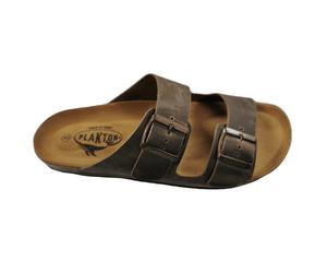 Plakton Barna Apure Leder Pantolette Sandalette - braun - 48