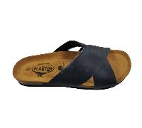 Plakton Benito Apure Leder Pantolette Sandalette blau 44