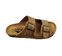 Plakton Beta Afelpado Damen Leder Pantolette Sandalette beige 41