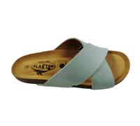 Plakton Bibi Afelpado Damen Leder Pantolette Sandalette grün 41