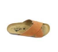 Plakton Bibi Afelpado Damen Leder Pantolette Sandalette orange 41