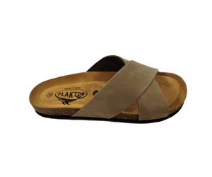 Plakton Bibi Nobuck 2 Damen Leder Pantolette Sandalette - grün - 41