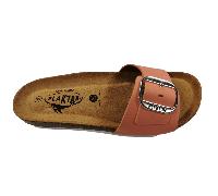 Plakton Bis 3 Nobuck Damen Leder Pantolette Sandalette orange 39