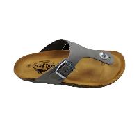 Plakton Bolero Nobuck 2 Damen Leder Zehenstegsandale grau 42