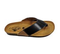 Plakton Borneo Houston Leder Zehenstegsandale - schwarz - 45