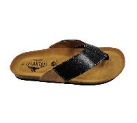 Plakton Borneo Houston Leder Zehenstegsandale schwarz 46