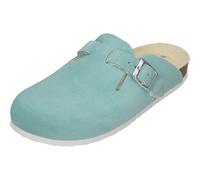 PLAKTON Damen Pantoletten BLOGG WOOL 181539 celeste 729-X, Größe:39 EU