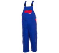Planam Kinder-Latzhose Gr. 86/92 kornblau/mittelrot