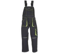 Planam Größe 146/152 Kinder Junior Latzhose anthrazit gelb Modell 6120 Basalt Kids-latzhose