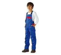 Planam Kinderlatzhose 100% Baumwolle 293 g/qm Größe 146 / 152 kornblau / rot - 0164146