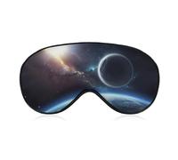 Planet Augenmaske, Seitenschlafmaske, leichte Augenbinde, Schlafmaske, Nasenpolster und Gummiband für Kinder, Frauen und Männer