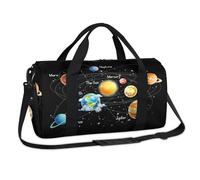 Planet Solar Galaxy Sporttasche Planet Galaxy, Wochenende, Übernachtungstasche, lässige Tragetasche, Reisetasche, Reisetasche, Reisetasche, für Kinder, Mädchen, Jungen, Damen, Herren