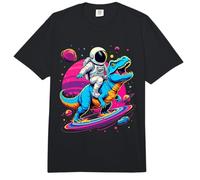 Planeten Dinosaurier Astronaut reitet T-Rex im Weltraum Comfort Colors Adult Heavyweight T-Shirt