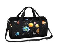 Planeten Solar Galaxy Print Sport Seesack Planeten Wochenende Übernachtung Tasche Casual Tote Holdall Reise Gym Gepäck Seesack für Kinder Mädchen Jungen Damen Herren
