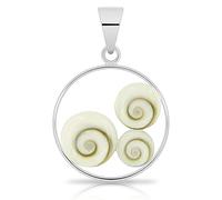 Planetys - 925 Sterling Silber Anhänger Auge des Heilige Lucie - Santa Lucia - Oeil de Sainte Lucie - Shiva Eye