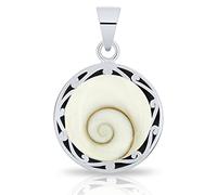 Planetys - 925 Sterling Silber Anhänger Auge des Heilige Lucie - Santa Lucia - Oeil de Sainte Lucie - Shiva Eye Ethnische Inspiration