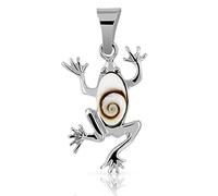 Planetys - 925 Sterling Silber Anhänger Frosch Auge des Heilige Lucie - Santa Lucia - Oeil de Sainte Lucie - Shiva Eye