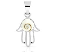 Planetys - 925 Sterling Silber Anhänger Hand von Fatma Auge des Heilige Lucie - Santa Lucia - Oeil de Sainte Lucie - Shiva Eye