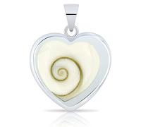 Planetys - 925 Sterling Silber Anhänger Herz Auge des Heilige Lucie - Santa Lucia - Oeil de Sainte Lucie - Shiva Eye