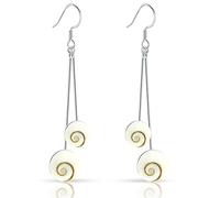 PLANETYS - 925 Sterling Silber Ohrringe Auge des Heilige Lucie - Santa Lucia - Oeil de Sainte Lucie - Shiva Eye
