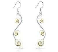 PLANETYS - 925 Sterling Silber Ohrringe Auge des Heilige Lucie - Santa Lucia - Oeil de Sainte Lucie - Shiva Eye
