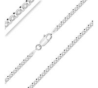 Planetys - Erbskette - RoloKette 925 Sterling Silber Rhodiniert Kette - 2.5 mm Breite Längen: 60 cm