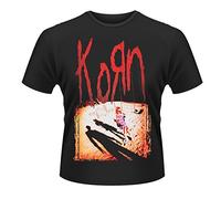 Plastic Head Korn Korn Herren T-Shirt mit Kragen und kurzen Ärmeln, Schwarz, L