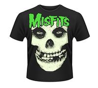 Plastic Head Herren T-Shirt Misfits Glow Jurek Skull, Gr. Medium (Herstellergröße: Medium), Schwarz