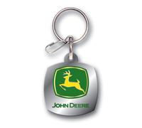Plasticolor 004173R01 John Deere Logo Enamel Keychain Silver