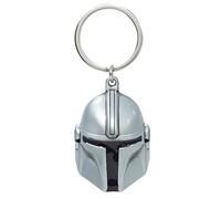 Plasticolor 004551R01 Star Wars Mandalorian 3D Helm Schlüsselanhänger, Chrom / Schwarz, Large