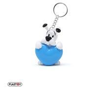 Plastoy Astérix Schlüsselanhänger Idéfix blaues Herz - PVC - 10 cm