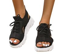 Plateau Sandalen Damen Flach Sandalen Slingback Slingback Leichte Sandalen Orthopädische Bequeme Elegant Mesh Slipper SommerFersensporn Schuhe