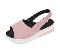 Plateau Sandalen Damen Weichen Sohlen Hausschuhe Böhmen Strandsandalen Elegante Pantoletten Damen Peeptoe Plateau Hausschuhe Riemen Flip Flops Pantoletten