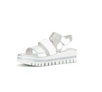 Plateau Sandalen weiss/silber-kombi - Gr. - 36 EU | 3.5 UK