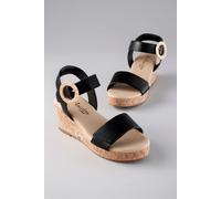 Plateausandale ANISTON SHOES, Damen, Gr. 40, schwarz, Lederimitat, Schuhe, Sommerschuh, Sandalette - NEUE KOLLEKTION (32327269-40) schwarz