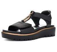 Plateausandale ARA "BILBAO", Damen, Gr. 38, schwarz, Nappaleder, unifarben, Schuhe Riemchensandale, Keilsandale, Sommerschuh, Komfortschuh in G-Weite (68780850-38) schwarz