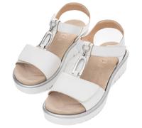 Plateausandale ARA "BILBAO", Damen, Gr. 38, weiß, Nappaleder, unifarben, feminin, Schuhe, Keilsandale, Sommerschuh, Komfortschuh in G-Weite (12621943-38) weiß