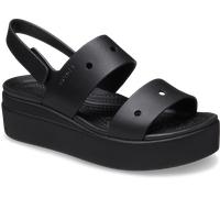 Plateausandale CROCS "Brooklyn 4U", Damen, Gr. 38, Croslite™, schwarz, unifarben, Schuhe, Sommerschuh, Sandalette, Riemchensandale mit Klettverschluss (78927045-38) schwarz
