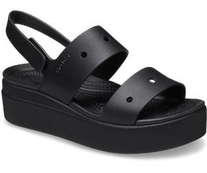 Plateausandale CROCS "Brooklyn 4U", Damen, Gr. 38, Croslite™, schwarz, unifarben, Schuhe, Sommerschuh, Sandalette, Riemchensandale mit Klettverschluss (78927045-38) schwarz