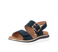 Plateausandale REMONTE, Damen, Gr. 36, nachtblau, Veloursleder, unifarben, Schuhe, Sommerschuh, Sandalette, Klettschuh mit Lite ´n Soft-Ausstattung (94625444-36) nachtblau