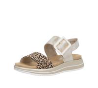 Plateausandale REMONTE, Damen, Gr. 40, beige (goldfarben, leo), Lederimitat, Textil, metallic, Schuhe, Sandalette, Keilsandale, Sommerschuh mit Lite ´n Soft-Ausstattung (83973956-40) goldfarben, leo