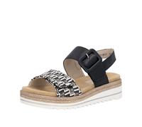 Plateausandale REMONTE, Damen, Gr. 40, schwarz, creme, Schuhe, Sandalette, Sommerschuh, Keilabsatz, mit Lite´n Soft-Ausstattung (94038402-40) schwarz, creme